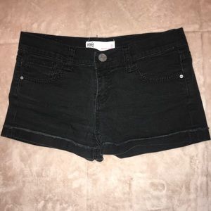 Black Jean Shorts